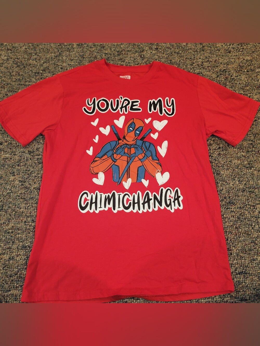 Marvel Red Deadpool 'You're My Chimichanga' Graphic Tee